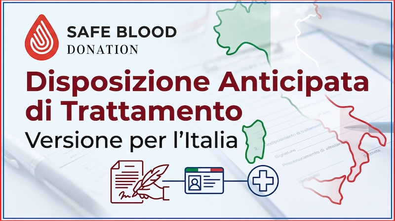 Disposizione Anticipata di Trattamento, Versione per l’Italia
